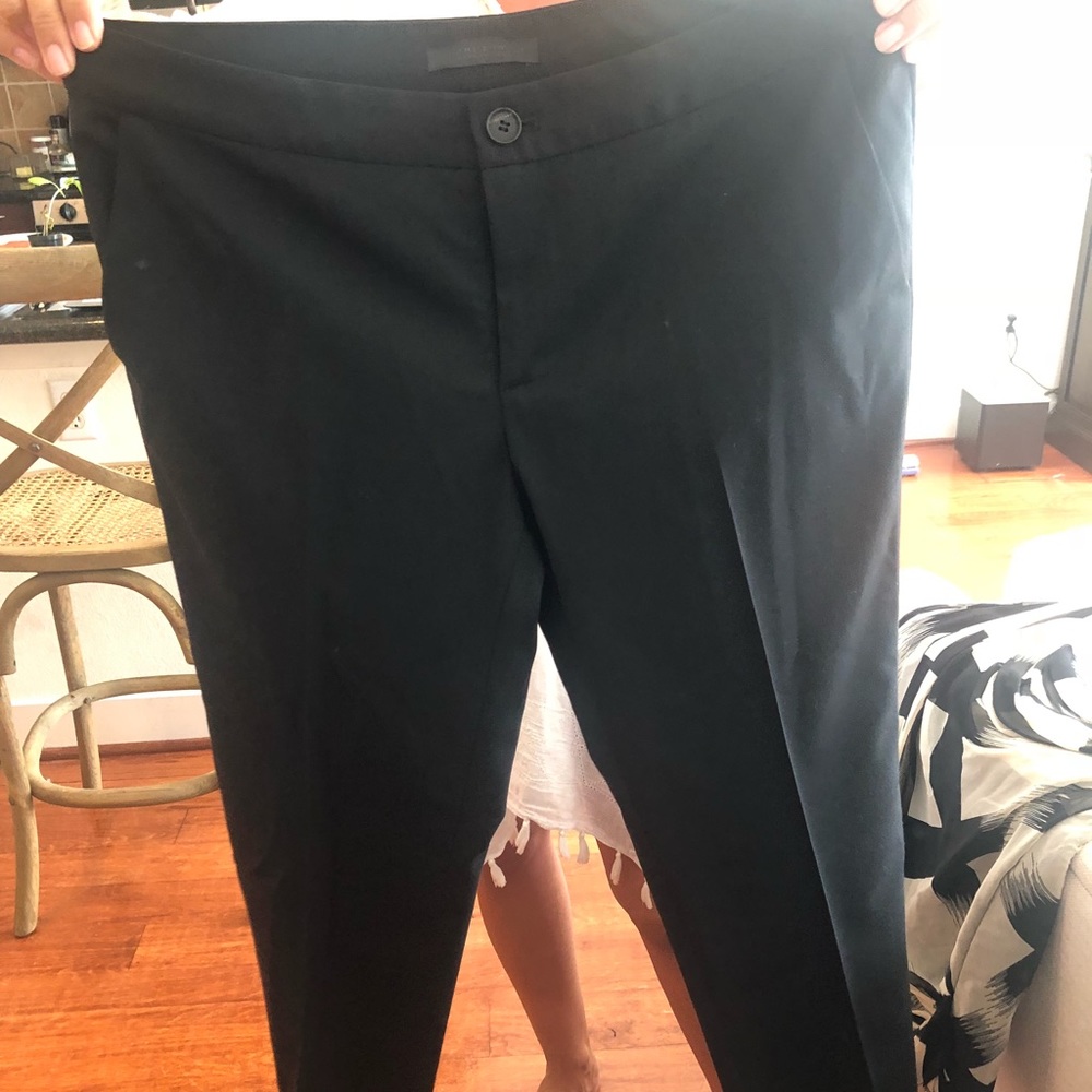 Row Slacks with leather trimmed pockets